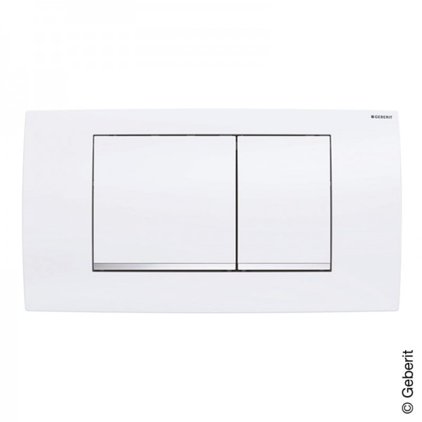 PLACCA DOPPIO TASTO RETTANGOLARE PER VECCHIO TIPO  TWINLINE Bianco-Cromo-Bianco GEBERIT  NEW ART.115.899.KJ.1