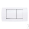 PLACCA DOPPIO TASTO RETTANGOLARE PER VECCHIO TIPO  TWINLINE Bianco-Cromo-Bianco GEBERIT  NEW ART.115.899.KJ.1