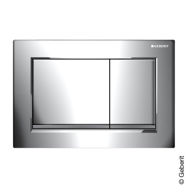 PLACCA DOPPIO TASTO RETTANGOLARE PER VECCHIO TIPO 115.888.21.1 TWINLINE Cromo-Satinato-Cromo GEBERIT  NEW ART.115.899.KH.1