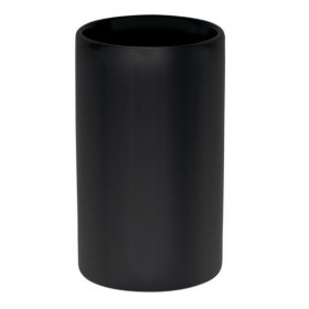 PORTASPAZZOLINI CERAMICA  NERO OPACO TUBE-MATT