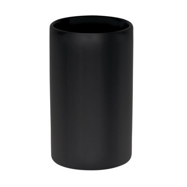 PORTASPAZZOLINI CERAMICA  NERO OPACO TUBE-MATT