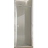 BOX PORTA  ESSENCE SOFFIETTO ALLUMINIO OSSIDATO 85,5 / 90,00 H. 200 CRISTALLO TRASPARENTE MM.6
