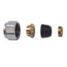 RACCORDO FAR X VALVOLE/COLLETTORI TUBO RAME 14 X 24/19 NICHELATO OPACO