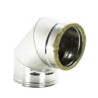 CURVA ACCIAIO DOPPIAPARETE  A 90°MF D.200MM AISI 316