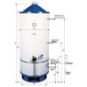 SCALDABAGNO A GAS COTERM A BASAMENTO BOILER 300 LT FIAMMA PILOTA BG OVO LOW NOX 300 C.A.