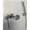 BASE PER MISCELATORE VASCA / DOCCIA  LIGHT A PAAVIMENT COMPLETO  PAFFONI NERO OPACO LIG0030
