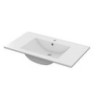 LAVABO INTEGRALE PER KORA CM.80 X 46  VASCA SQUADRATA  CERAMICA BIANCO