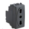 PRESA BIPASSO 10/16A 250V MODO GRIGIO