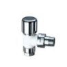 VALVOLA TERMOSTATIZZABILE FAR SERIE TOP ANGOLO RAME/MULTISTRATO BIANCA/CROMO DA 3/8 CON CODOLO PREGUARNITO IN EPDM