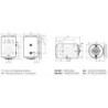 SCALDABAGNO LT.80 SWING PLUS MIX HEATING ORINZZONTALE TERMOELETTRICO SX FERROLI/ISEA GARANZIA 5 ANNI