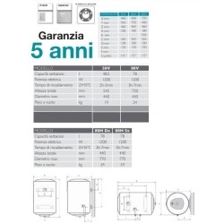 SCALDABAGNO ELETTRICO FERROLI/ISEA SWING PLUS LT 80 ORIZZONTALE DX GARANZIA 5 ANNI