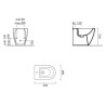BIDET PURA FILOMURO 55x36 MONOFORO FIX GHOST
