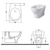 BIDET SOSPESO SERIE TOUCH 1 BIANCO MONO