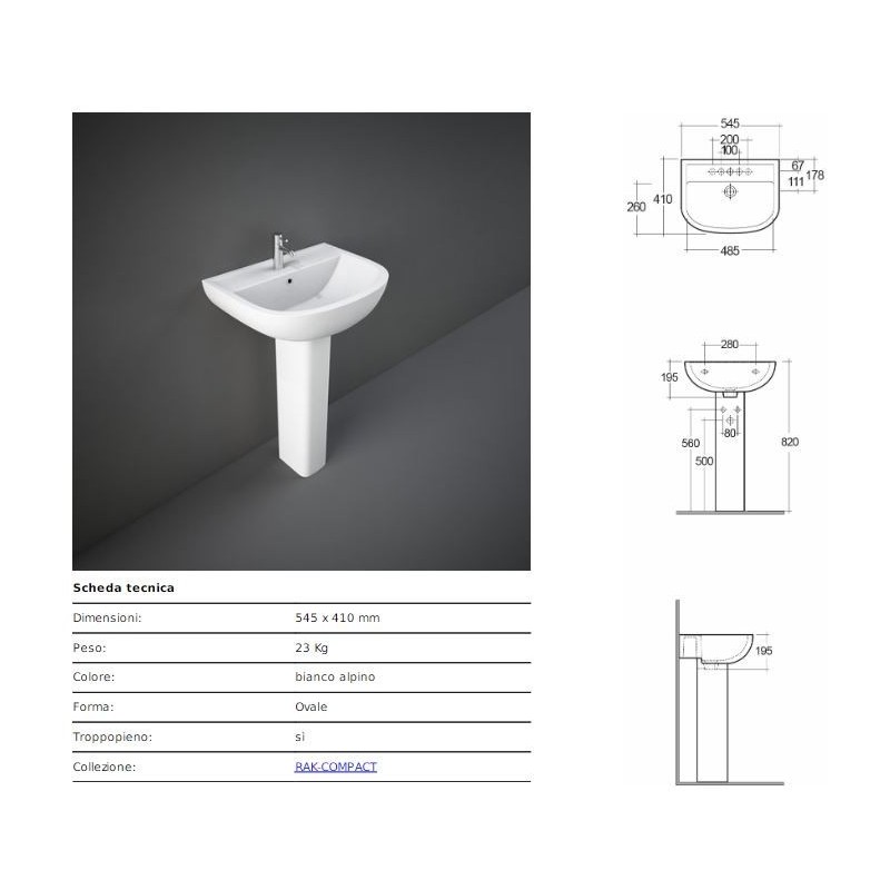 COLONNA RAK COMPACT 37x14 cm