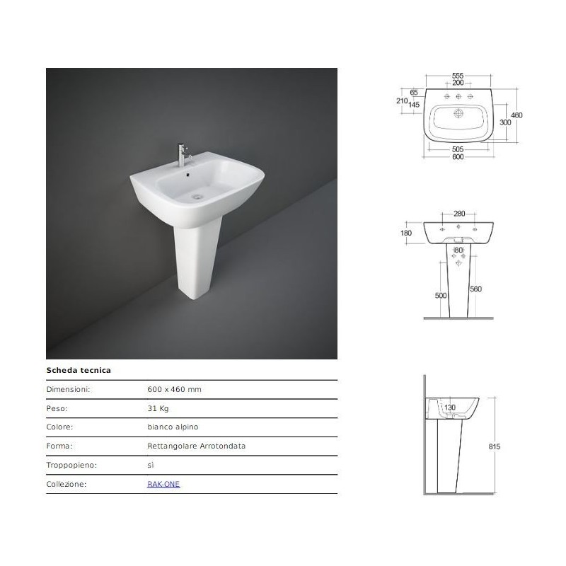COLONNA RAK ONE 67,5x21,4 cm