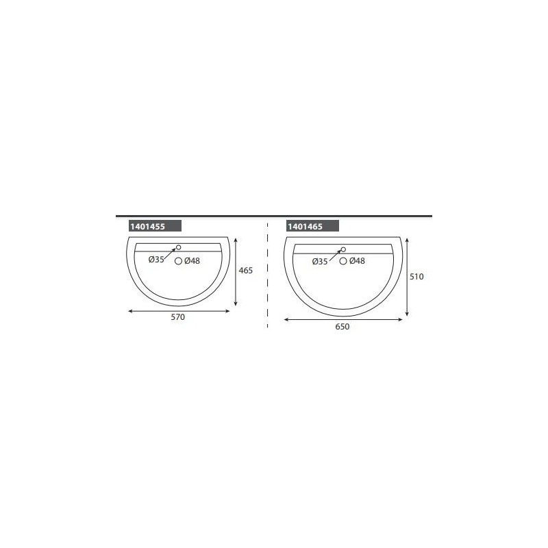 LAVABO BERLIN CM.65 BIANCO