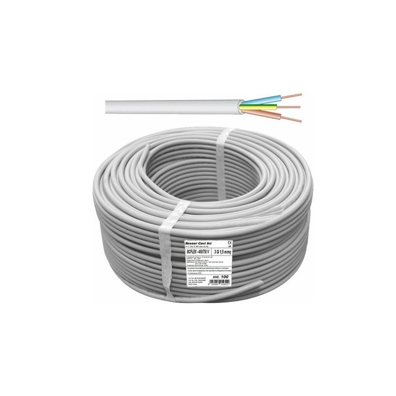 CAVO FROR SEZ.5X1,5 ANTIFIAMMA GRIGIO