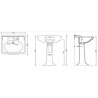 LAVABO BOHEME CM 70 BIANCO