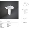 LAVABO ORIENT RAK CM 66X55 BIANCO