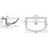 LAVABO SEMINCASSO NEMI CM 64X48 GALASSIA