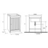 LAVATOIO CON SPORTELLI CM. 60X50 PER INTERNI E ESTERNI