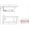 VASCA  CONNECT AIR 170 X 70 IDEAL STANDARD METACRILATO BIANC0 T361701