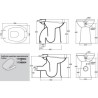 VASO BIDET DISABILE COMFORT CON EROGATORE  SCARICO PAVIMENTO