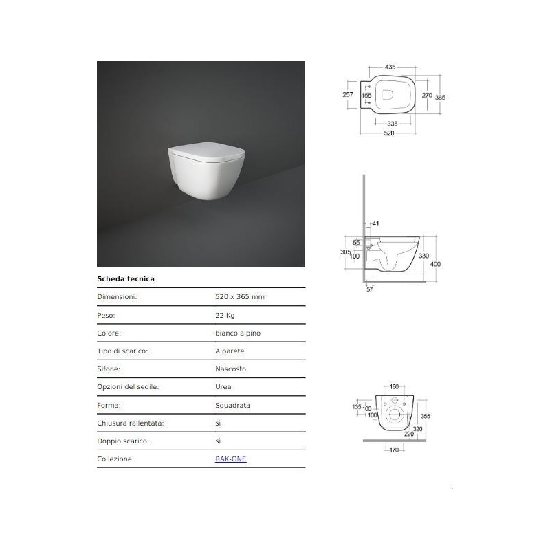VASO SOSPESO ONE RAK