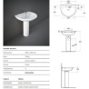 LAVABO KARLA RAK CM 65X51 BIANCO