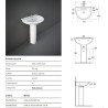 LAVABO KARLA RAK CM 55X44 BIANCO