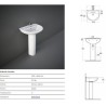 LAVABO KARLA RAK CM 50X40,6 BIANCO