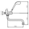 RUBINETTO LAVELLO SNODO SINGOLO 1/2 C/LEVA CLINICA.398
