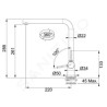 MISCELATORE LAVELLO NEPTUNE STYLE WINDOW SOTTO FINESTRA 115.0263.158 CROMO FRANKE