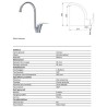 MISCELATORE LAVELLO PLATINO 115.0029.587 CROMO SATINATO FRANKE