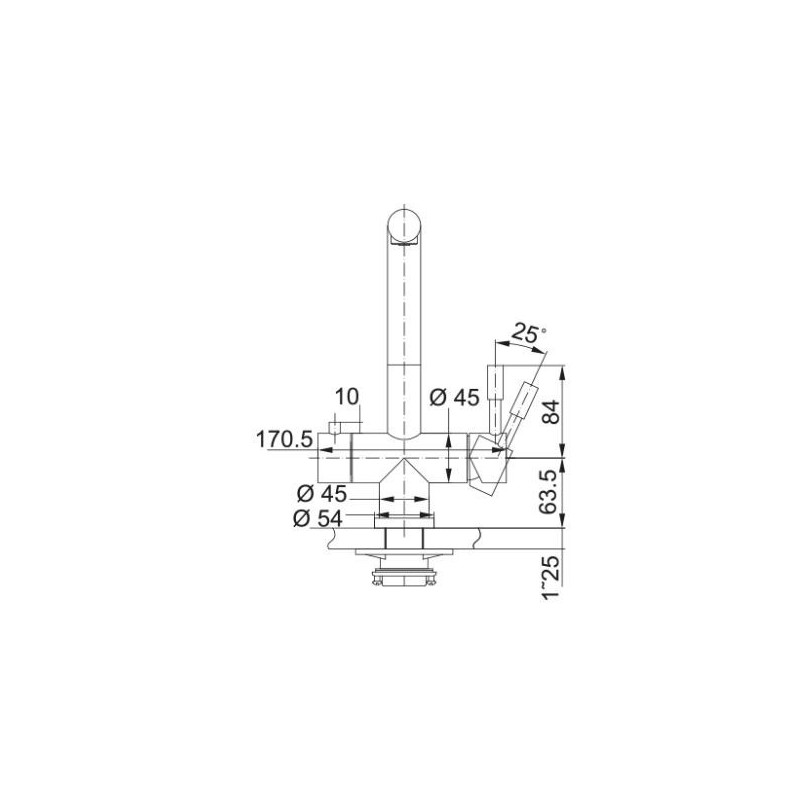 MISCELATORE ATLAS CLEAR  LAVELLO A TRE VIE ACCIAIO INOX 120.0179.978 INOX SATINATO FRANKE