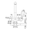 MISCELATORE ATLAS CLEAR  LAVELLO A TRE VIE ACCIAIO INOX 120.0179.978 INOX SATINATO FRANKE