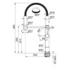 MISCELATORE LAVELLO PESCARA L DOCCIA ACCIAIO INOX  FRANKE 115.0393.976