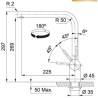 MISCELATORE LAVELLO ATLAS  DOCCIA ESTRAIBILE BLACK STEEL FRANKE 115.0550.424