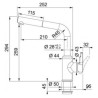 MISCELATORE LAVELLO URBAN DOCCIA ESTRAIBILE 115.0595.093 OYSTER  FRANKE