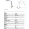 MISCELATORE LAVELLO MARIS DOCCIA ESTRAIBILE 115.0392.360 SAHARA CROMO FRANKE
