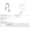 MISCELATORE LAVELLO STICK  PROFESSIONAL A MOLLA PAFFONI CROMO SK176
