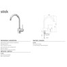MISCELATORE LAVELLO STICK  PAFFONI CROMO SK180