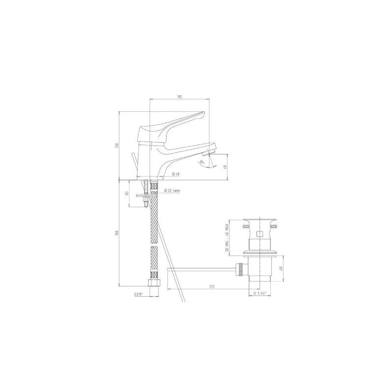 MISCELATORE BIDET PILOT PAINI