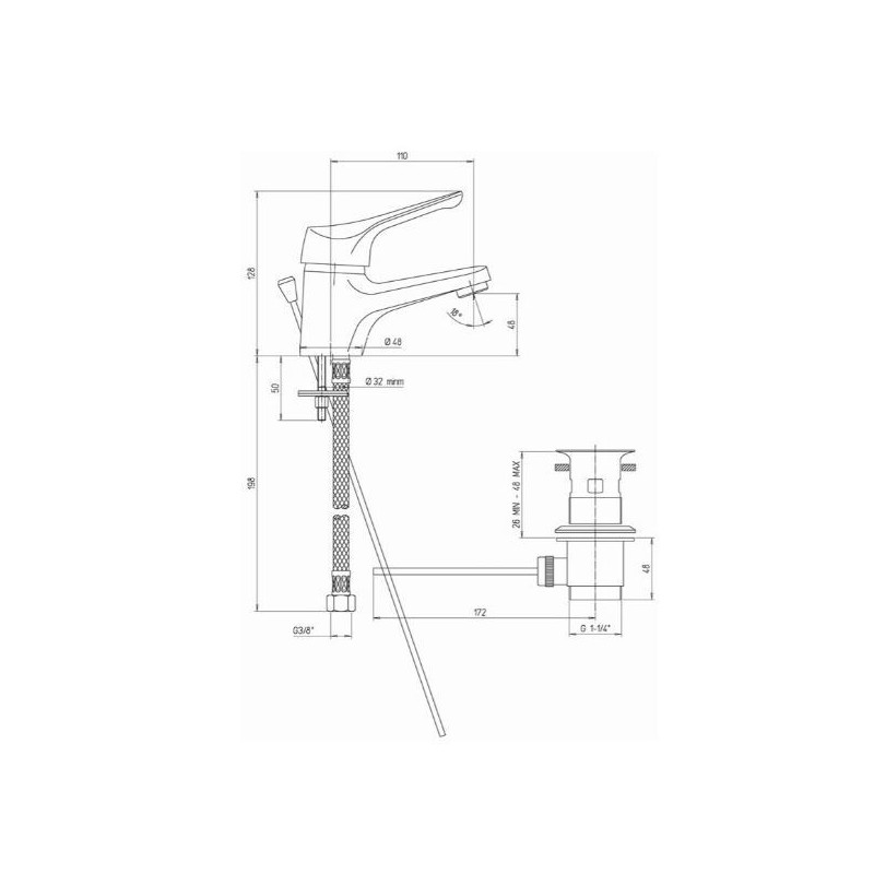 MISCELATORE LAVABO PILOT PAINI