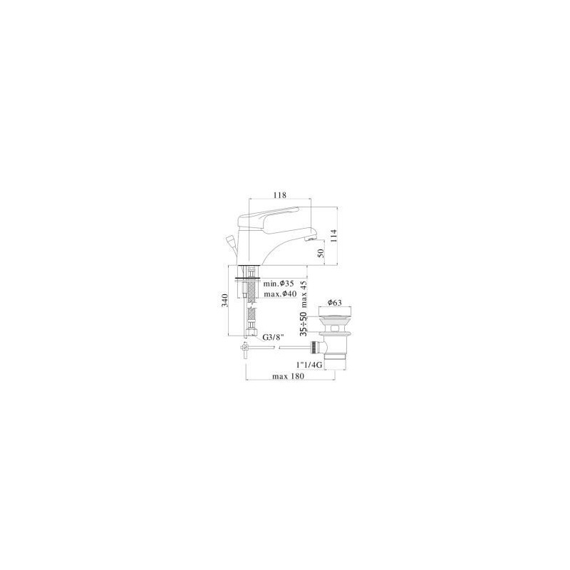 MISCELATORE LAVABO NETTUNO PAFFONI CROMO NT075