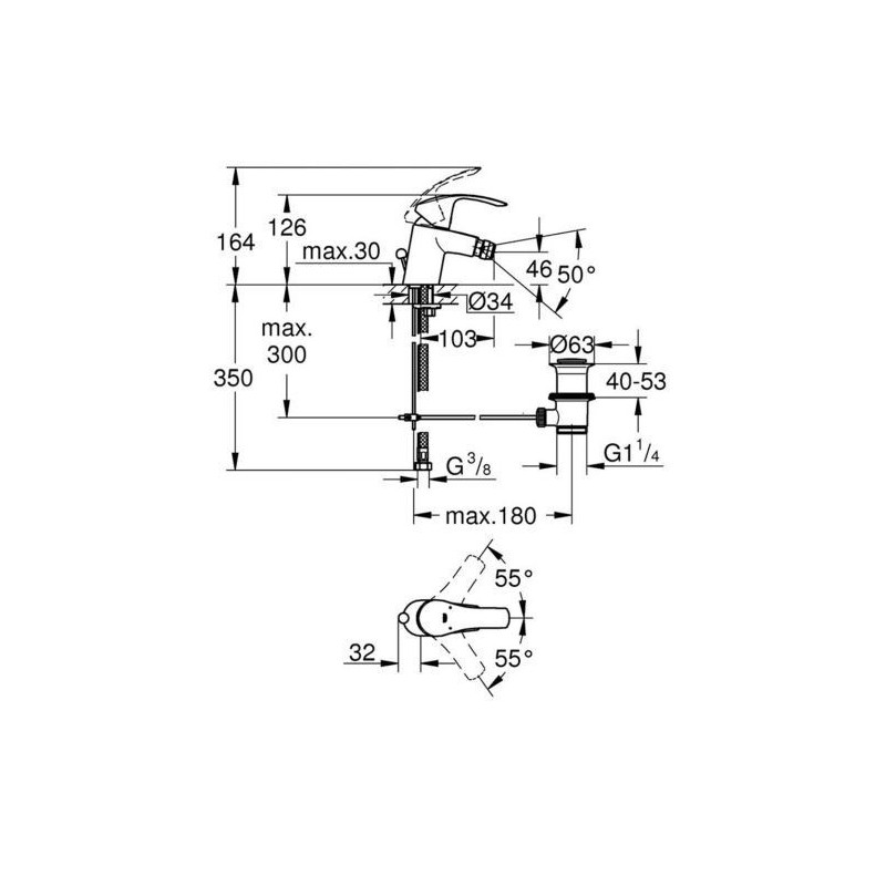 MISCELATORE BIDET EUROSMART NEW 32929002 CROMATO GROHE