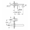 MISCELATORE INCASSO A MURO LAVABO GROHE EUROSMART COSMOPOLITAN 19381