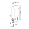 MISCELATORE LAVABO ALTO SENZA SCARICXO STICK  PAFFONI STEEL LOOKING SK071ST120