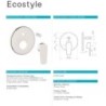 MISCELATOREINCASSO DOCCIA  CON DEVIATORE ECOSTYLE PONSI
