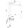 MISCELATORE LAVABO PROLUNGATO H.308   EFFE LEVA APERTA CON SCARICO CLIC- CLAC 1"1/4  PAFFONI CROMO EF081KCR